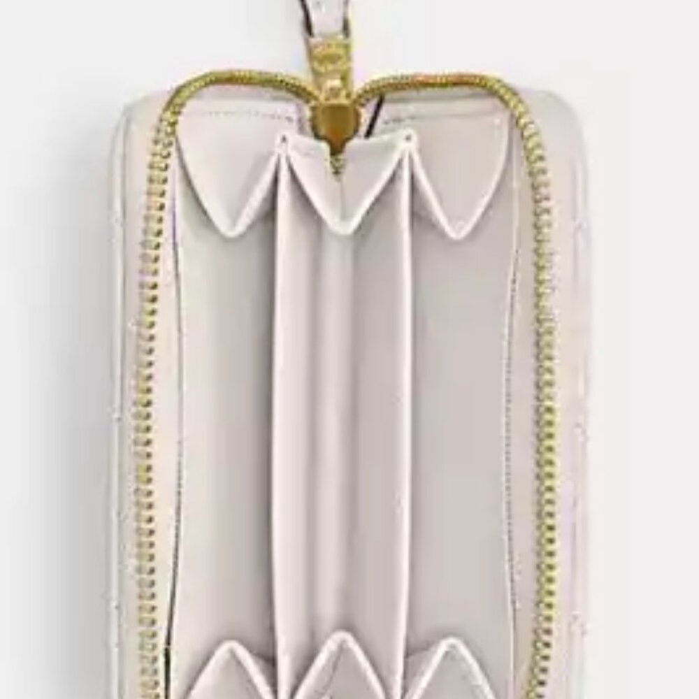 Coach Essential Small Zip Around Card Case With Sticker Print - Picture 2 of 2
